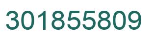 Number 301855809 green image