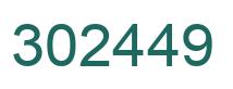 Number 302449 green image