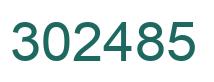 Number 302485 green image