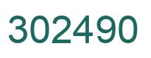 Number 302490 green image