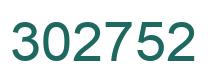 Number 302752 green image