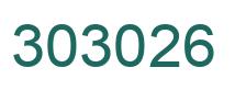 Number 303026 green image