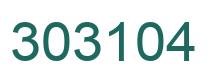 Number 303104 green image