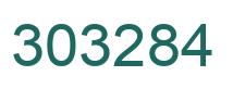 Number 303284 green image