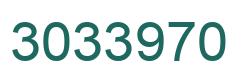 Number 3033970 green image