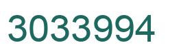 Number 3033994 green image