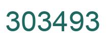 Number 303493 green image
