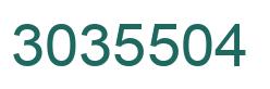 Number 3035504 green image