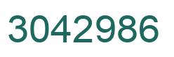 Number 3042986 green image