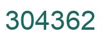 Number 304362 green image