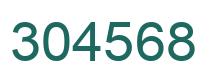 Number 304568 green image