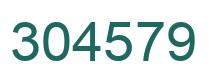 Number 304579 green image