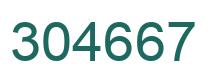 Number 304667 green image