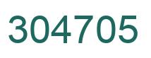 Number 304705 green image