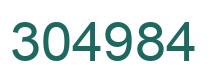 Number 304984 green image