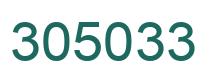 Number 305033 green image