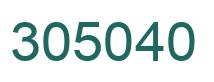 Number 305040 green image