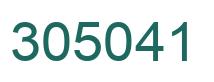 Number 305041 green image