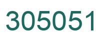 Number 305051 green image