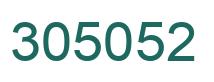 Number 305052 green image