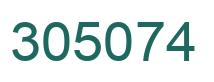 Number 305074 green image