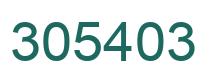 Number 305403 green image