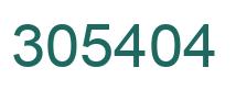 Number 305404 green image