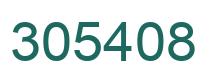 Number 305408 green image