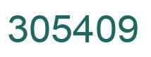 Number 305409 green image