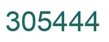 Number 305444 green image