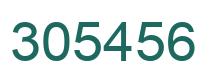 Number 305456 green image