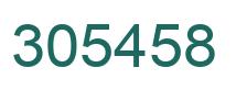 Number 305458 green image