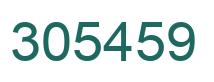 Number 305459 green image