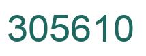 Number 305610 green image