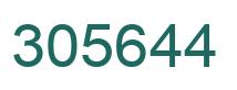 Number 305644 green image