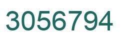 Number 3056794 green image