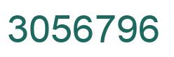 Number 3056796 green image