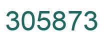 Number 305873 green image