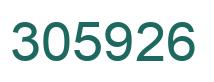 Number 305926 green image