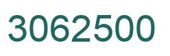 Number 3062500 green image