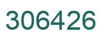 Number 306426 green image