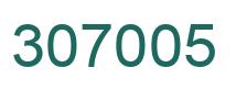 Number 307005 green image