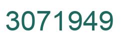 Number 3071949 green image