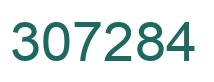 Number 307284 green image