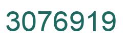 Number 3076919 green image