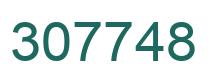 Number 307748 green image