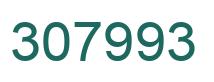 Number 307993 green image