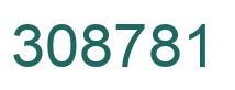 Number 308781 green image