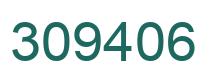 Number 309406 green image