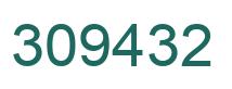 Number 309432 green image